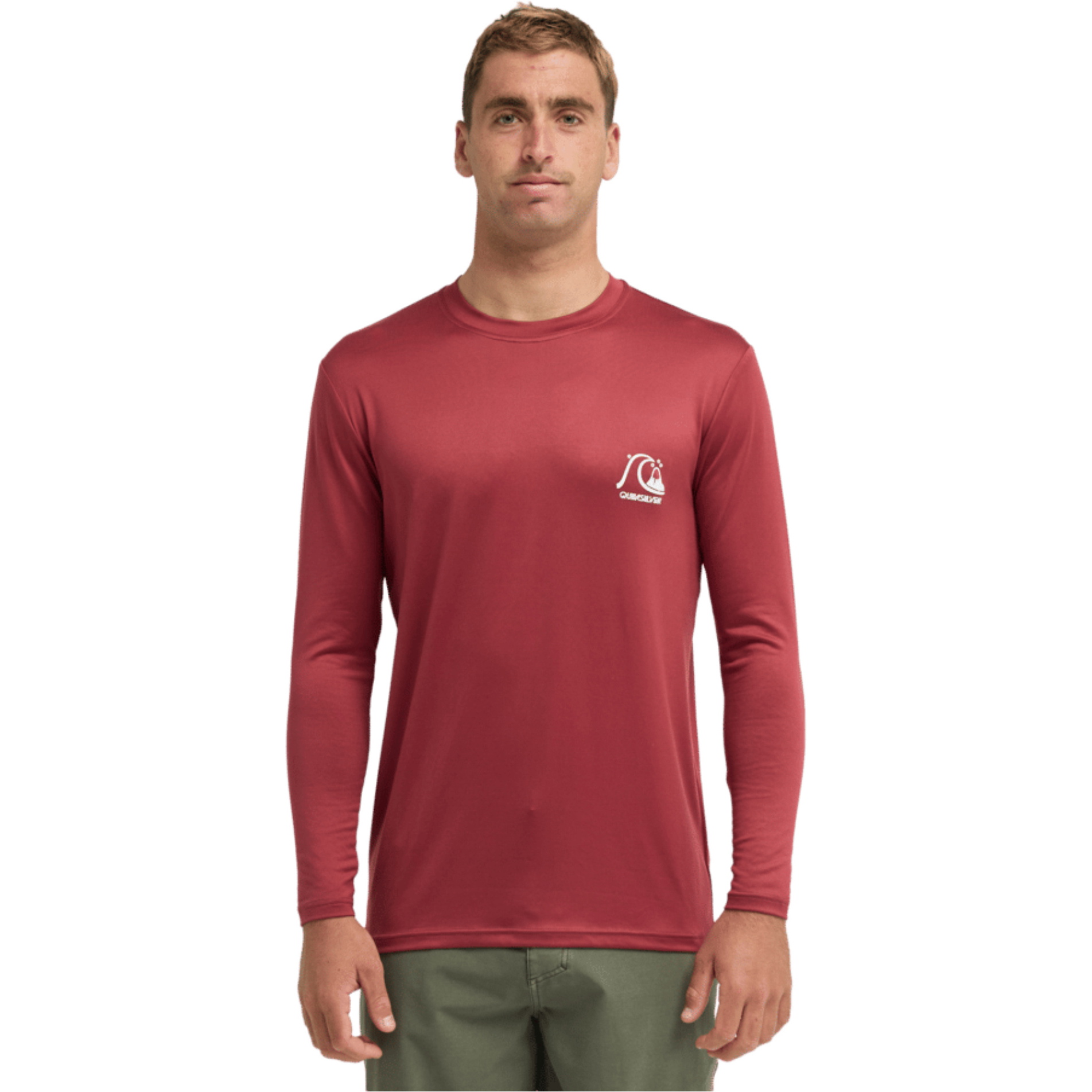 2026 Quiksilver Mens DNA Surf Tee Long Sleeve Rash Vest AQYWR03139 - Burnt Russet